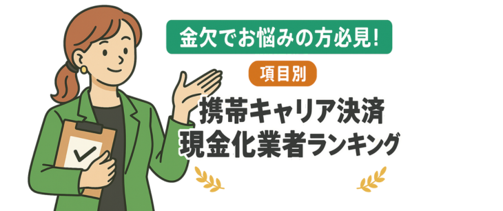 金欠でお悩みの方必見！項目別現金化業者ランキング